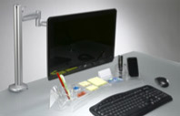 Make efficient use of your precious desktop space. Get a Go-Go- Station desktop organizer between computer keyboard and monitor.